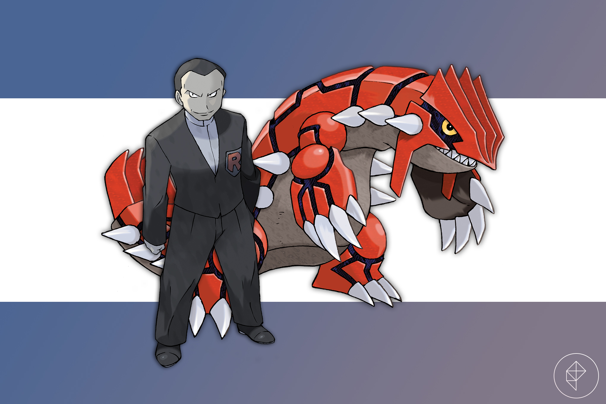 Giovanni poses with Groudon