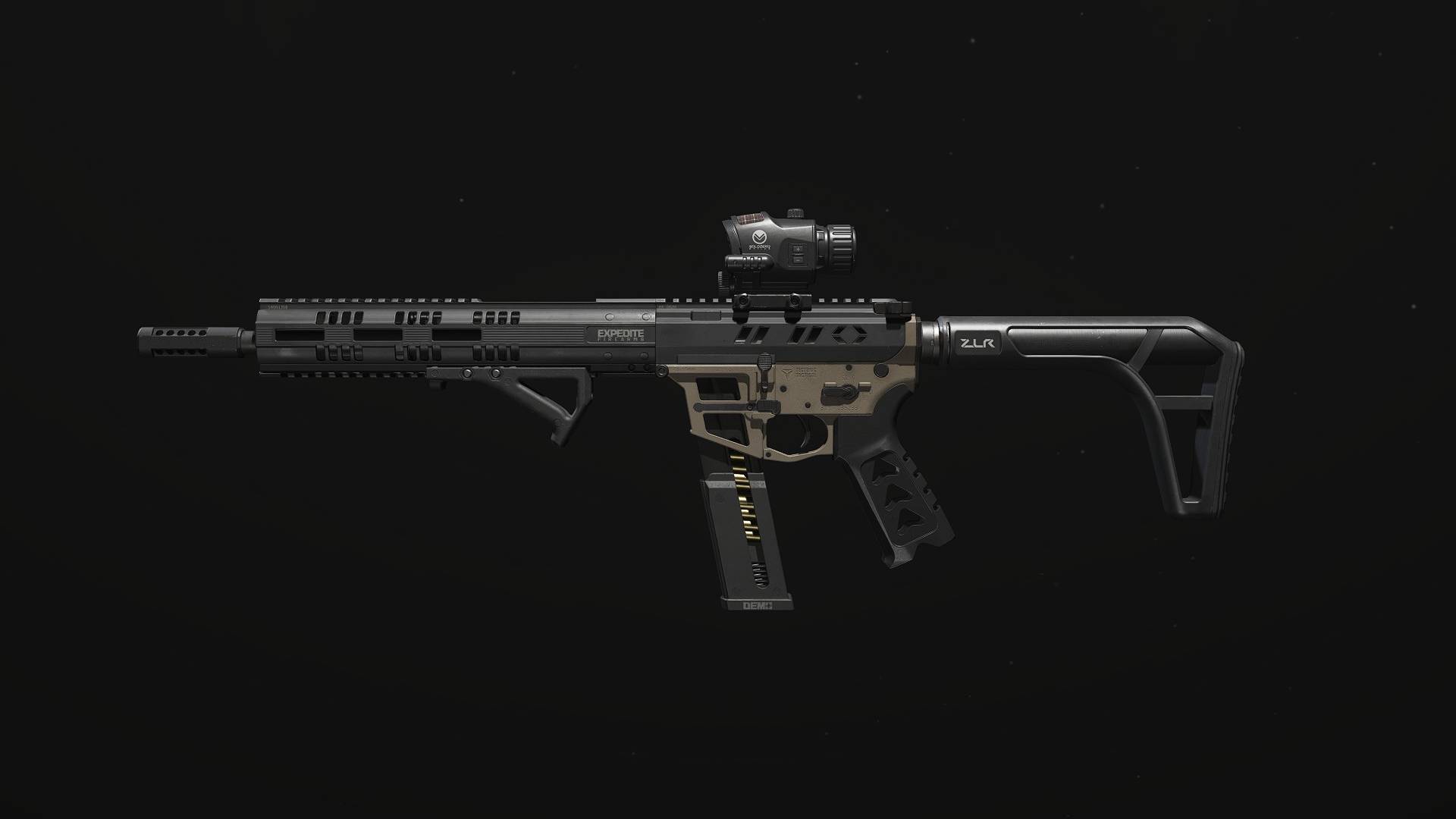 The Superi 46 floats over a black background in MW3.